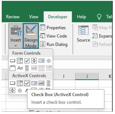 VBA CHECKBOX Example 1