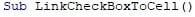 VBA CHECKBOX Example 2-1