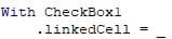 VBA CHECKBOX Example 2-6