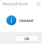VBA CHECKBOX Example 3-7