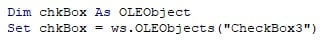 VBA CHECKBOX Example 4-3