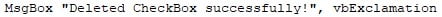VBA CHECKBOX Example 4-5