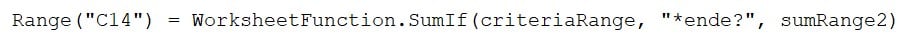 VBA SUMIF Function - Example 1 - step 6