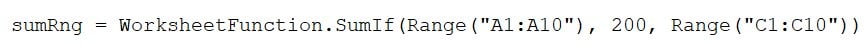 VBA SUMIF Function - Step 4