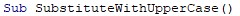 VBA Substitute Example 2-1