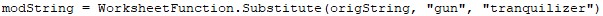 VBA Substitute Example 3-4