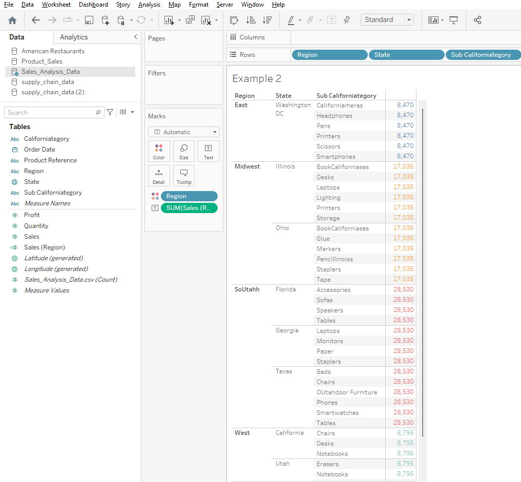 Tableau Fixed - Example 2 - Step 7