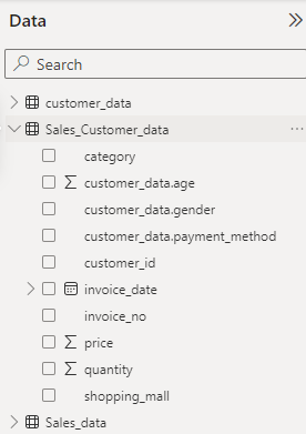 Example 3 - Step 7 - data pane