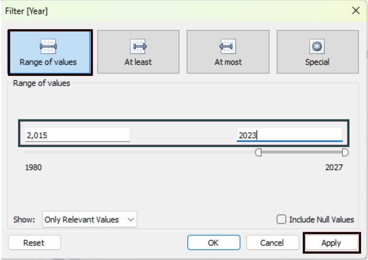 Tableau Waterfall chart - create - Step 7