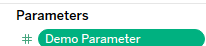 Tableau Parameters - Step 7 - parameters
