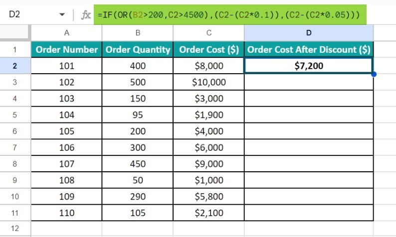 Advanced Google Sheets Formulas - Method 6 - Step 2