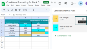 Conditional Formatting For Blank Cells In Google Sheets - Methods