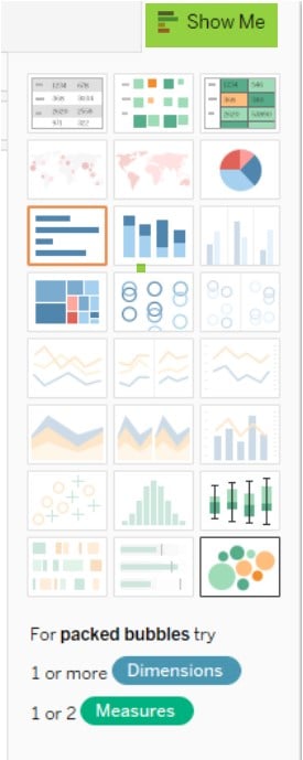 Bubble Chart in Tableau - Create - Step 3