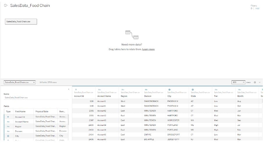 Bubble Chart in Tableau - Example 1 - Step 1