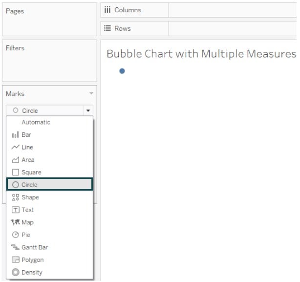 Bubble Chart in Tableau - Example 1 - Step 3