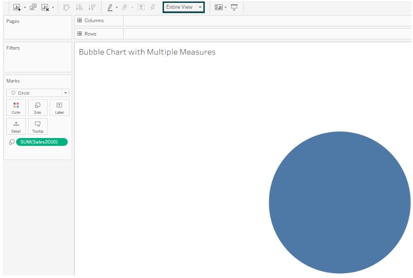 Bubble Chart in Tableau - Example 1 - Step 4