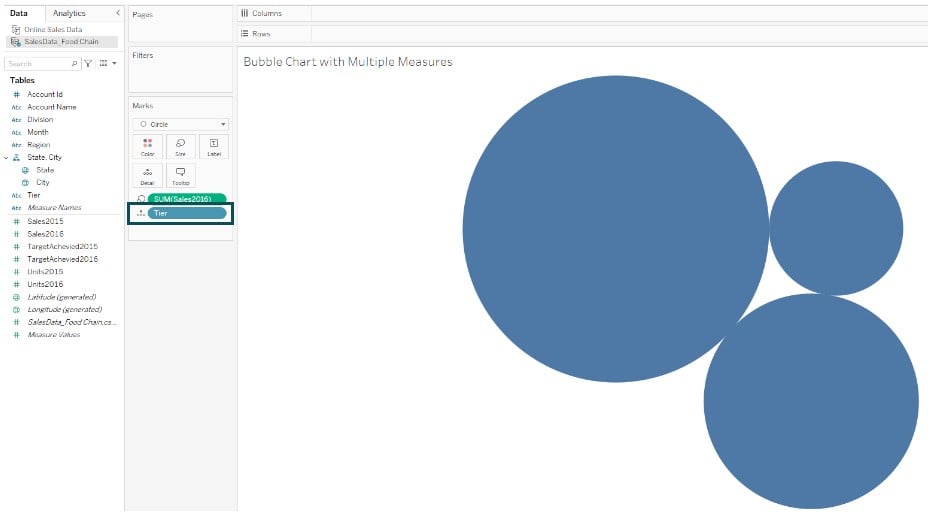 Bubble Chart in Tableau - Example 1 - Step 5