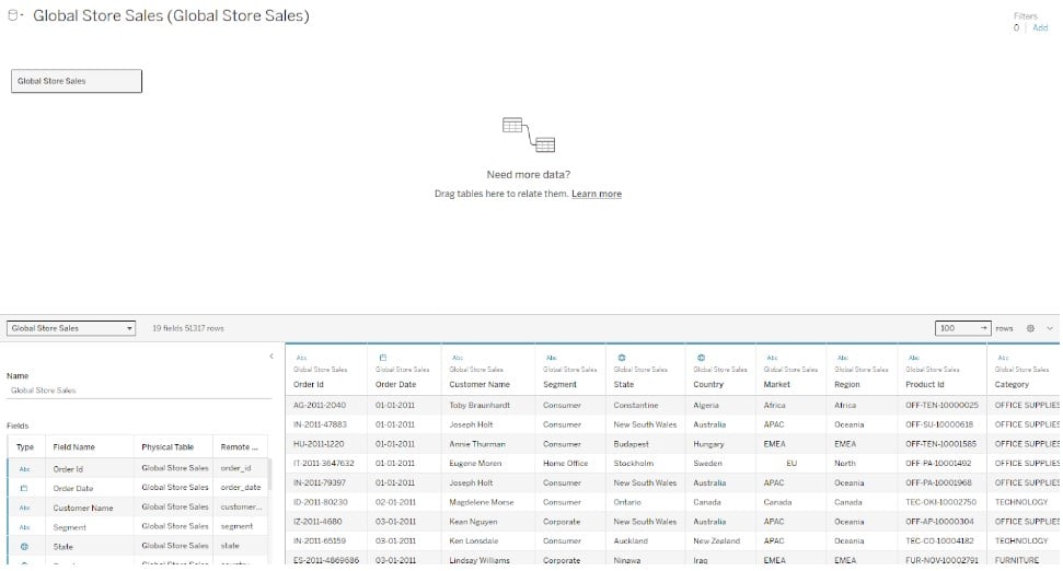 Bubble Chart in Tableau - Example 2 - Step 1