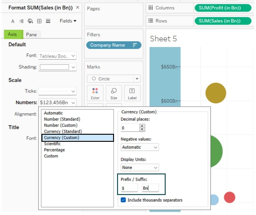 Bubble Chart in Tableau - Example 3 - Step 18