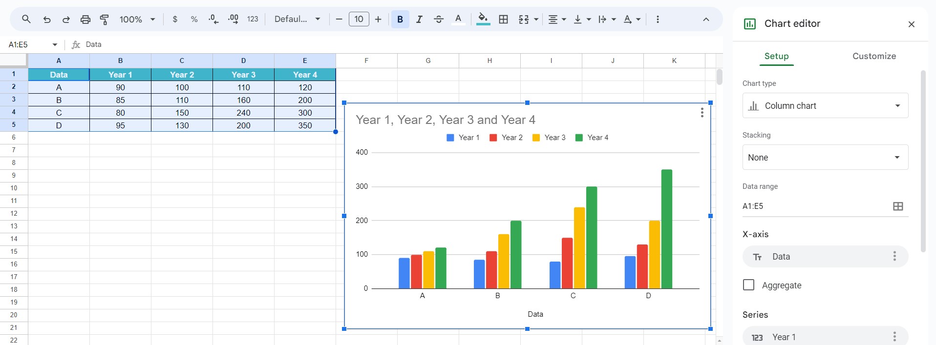 Stacked Column Chart In Google Sheets - Types, How To Create?