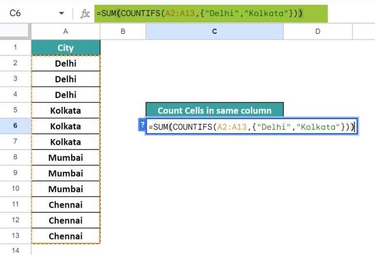 COUNTIFS Function In Google Sheets - Formula, How to Use?