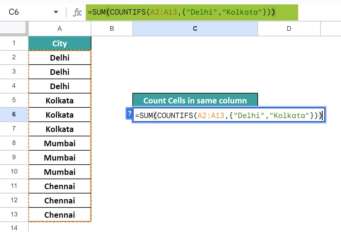 COUNTIFS Function In Google Sheets - Formula, How to Use?