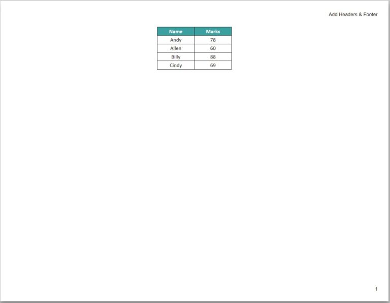 Header And Footer In Google Sheets - How To Add and Remove?