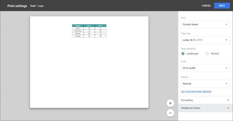 Header And Footer In Google Sheets - How To Add and Remove?