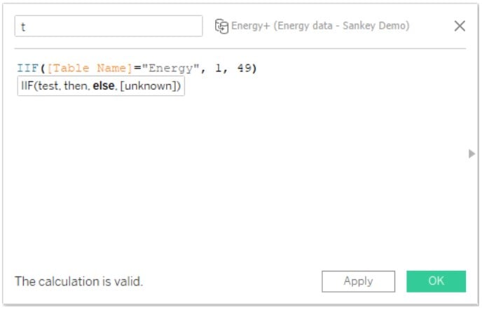 Sankey chart in Tableau - Example 1 - Step 3