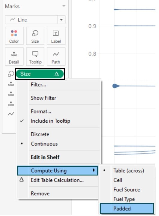Sankey chart in Tableau - Example 1 - Step 7