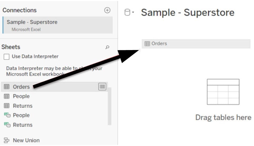 Sankey chart in Tableau - Example 2 - Step 3