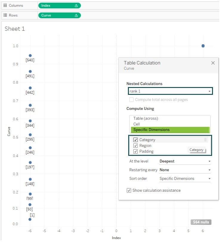 Sankey chart in Tableau - create - Step 19