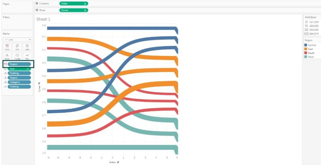 Sankey chart in Tableau - create - Step 31