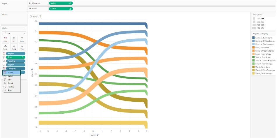 Sankey chart in Tableau - create - Step 32