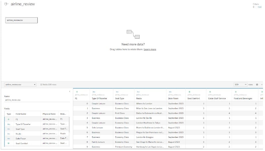 Tableau Contains - Example 1 - Step 1