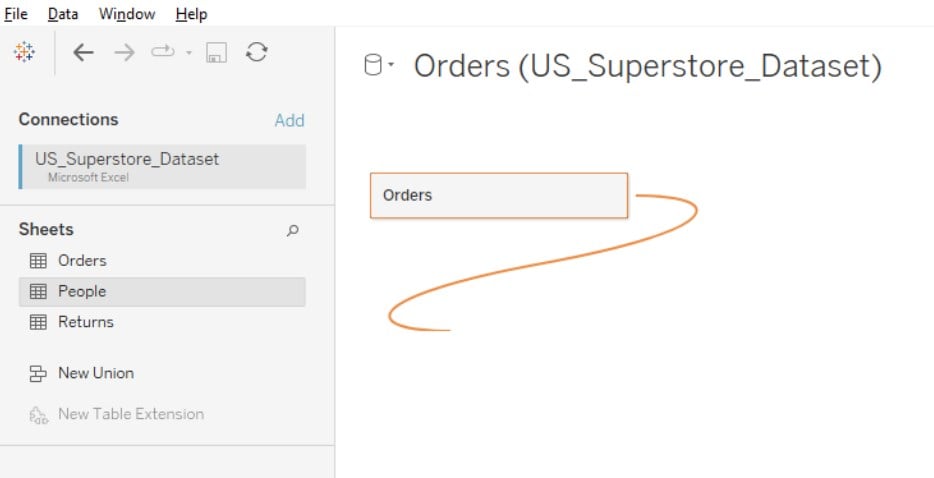 Tableau Relationship - Create - Step 3