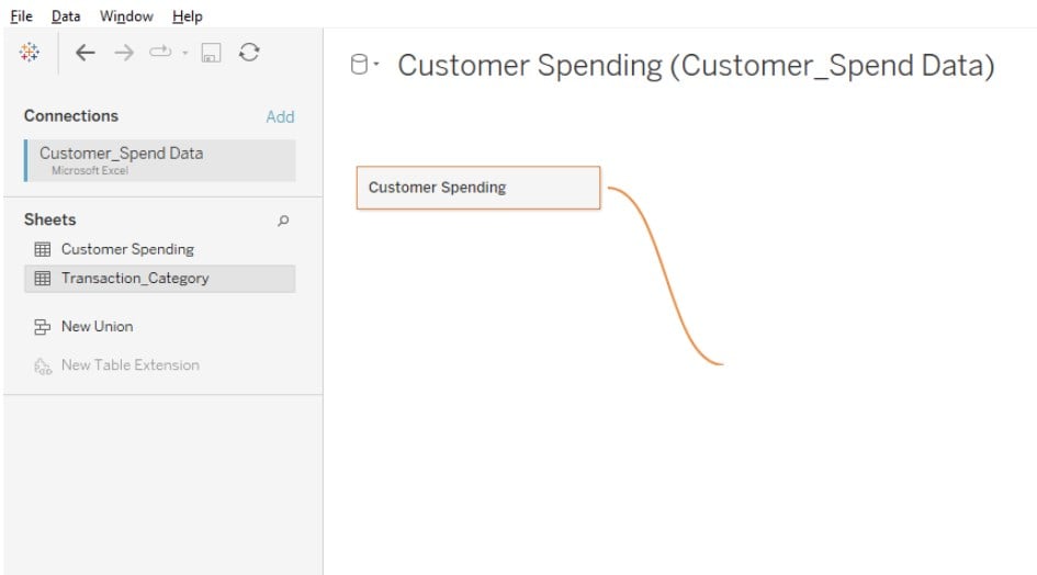 Tableau Relationship - Example 1 - Step 3
