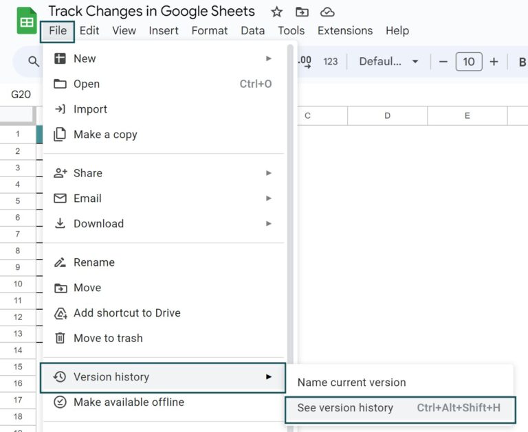Track Changes In Google Sheets -Definition, How To Track?