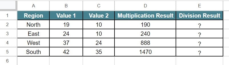 MATH Functions In Google Sheets - Type 5