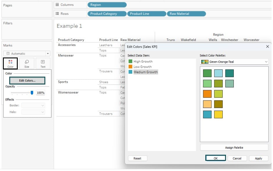 Tableau Conditional Formatting - Example 1 - Step 6