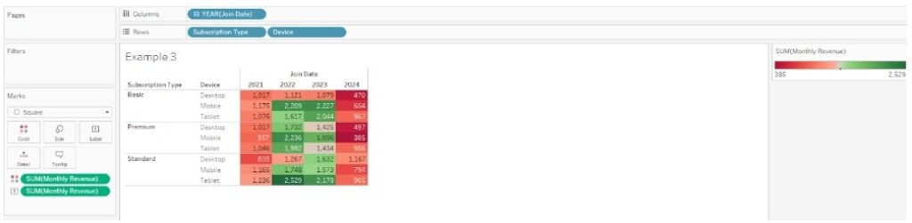 Tableau Conditional Formatting - Example 3 - Step 7 - colors