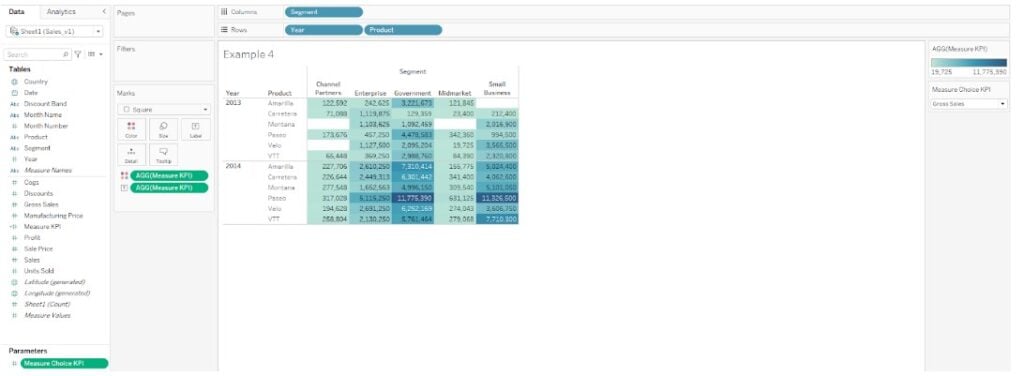 Tableau Conditional Formatting - Example 4 - Step 10 - Display