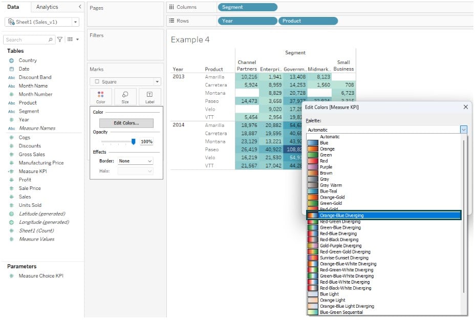 Tableau Conditional Formatting - Example 4 - Step 11
