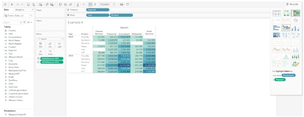 Tableau Conditional Formatting - Example 4 - Step