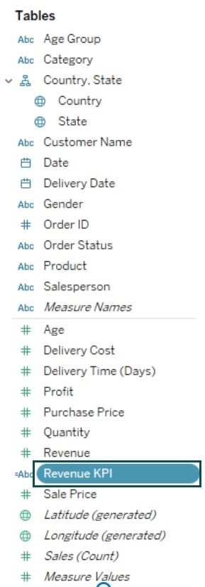 Tableau Conditional Formatting - Step 4 - Data Pane