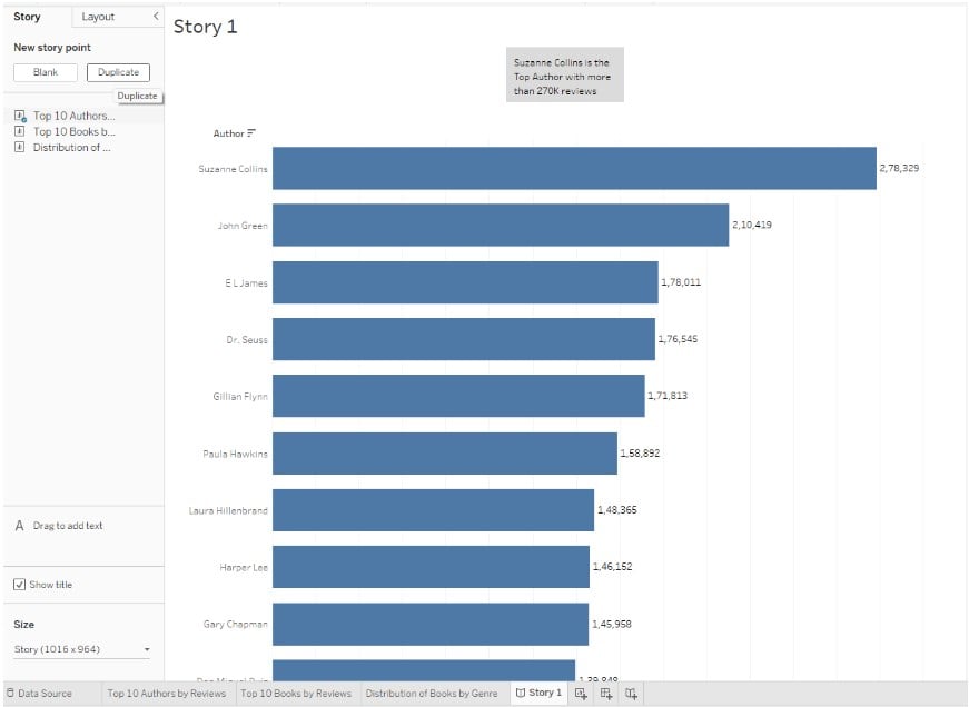 Tableau Storyline - Example 1 - Step 12
