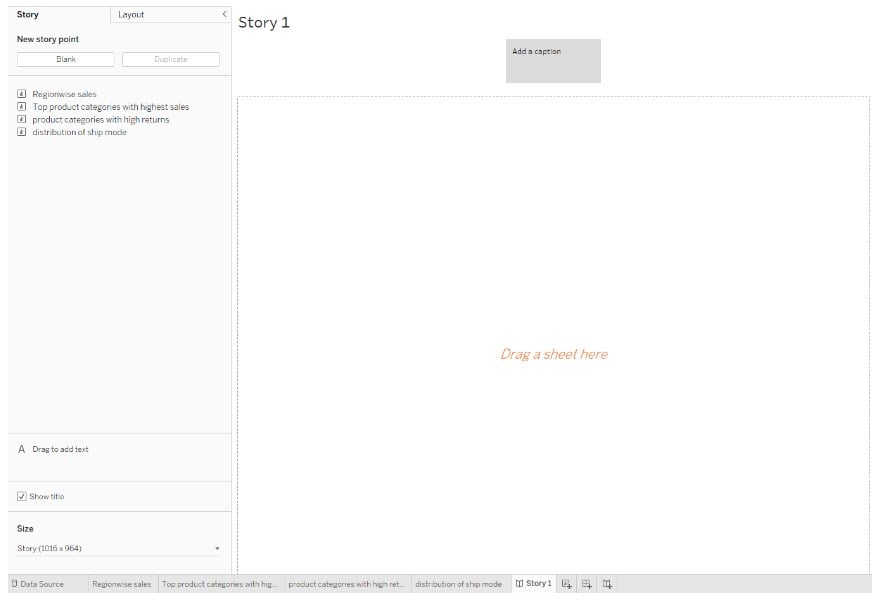 Tableau Storyline - Step 3