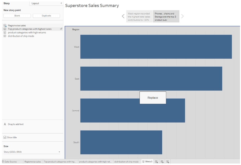 Tableau Storyline - Step 8