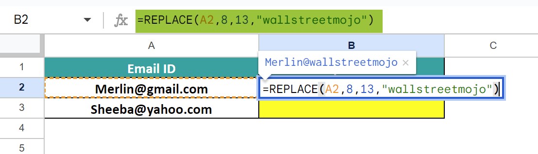REPLACE In Google Sheets - Definition, Examples, How To Use?