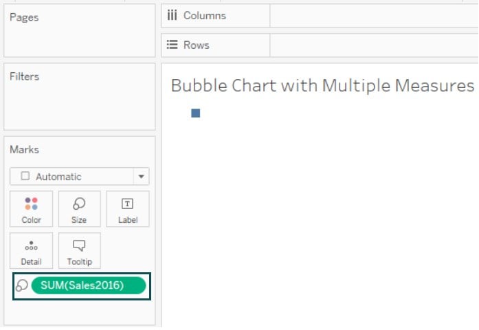 Tableau Chart Types - Bubble Chart - Step 2
